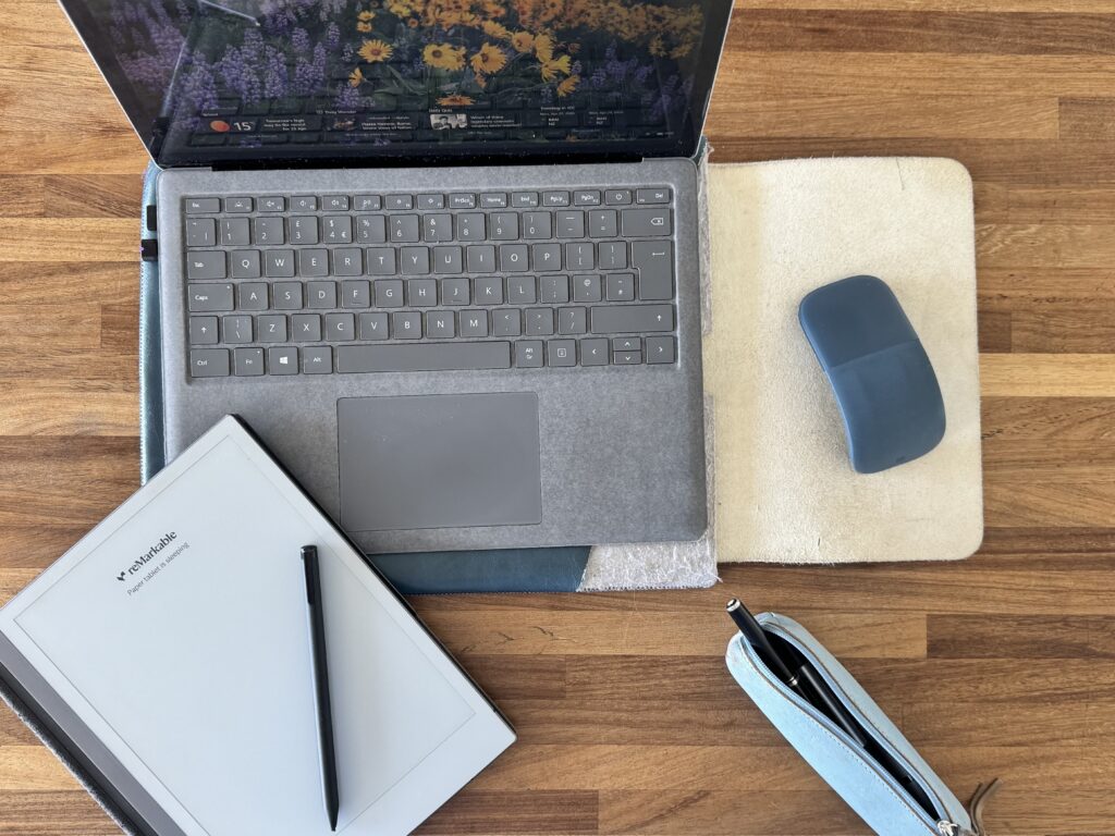 Remarkable and Microsoft Surface laptop